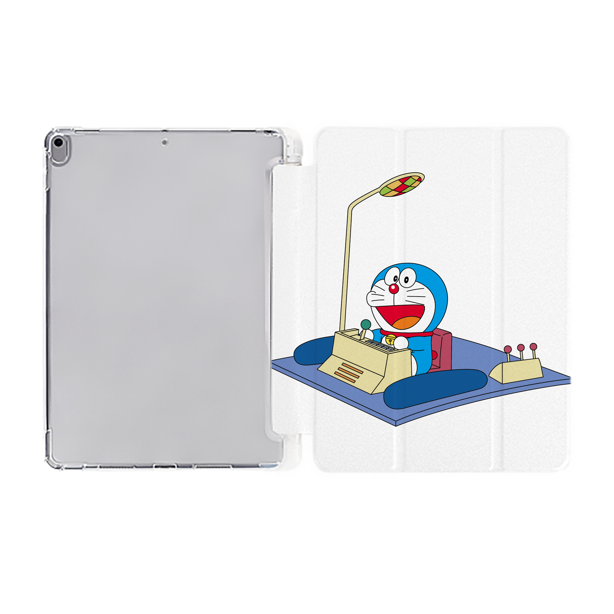 （画像用） ドラえもん Doraemon IPad ケース ペン収納付き 三つ折りスタンド PUレザー×シリコン 対応機種9.5/10.5/10.9インチ